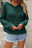 Pentagram Design Hooded Knitting Sweater 