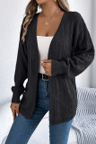 Eyelet Front Open Cardigan
