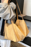 Suede Zipper Crossbody Bag Tote Bag 