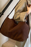 Suede Zipper Crossbody Bag Tote Bag 