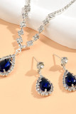 Rhinestone Earrings and Necklace Set 