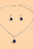 Rhinestone Earrings and Necklace Set 