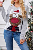 Grey Reindeer Knitting Sweater 