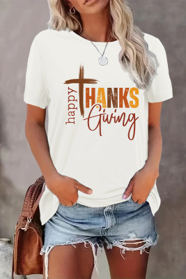 Happy Thanksgiving Print Graphic Top