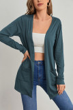 Solid Color Front Open Outerwear