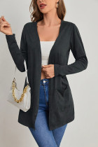 Solid Color Front Open Outerwear