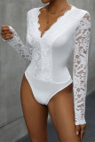 Lace Crochet One Piece Bodysuit 