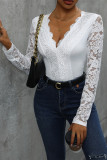 Lace Crochet One Piece Bodysuit 