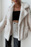White Wool Fleece Coat 