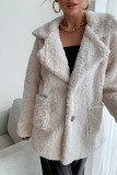 White Wool Fleece Coat 