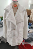 White Wool Fleece Coat 