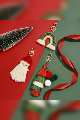 Christmas Tassel Keychain 