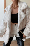 White Wool Fleece Coat 