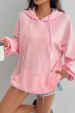 Pink Kangaroo Pockets Hoodie 