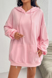 Pink Kangaroo Pockets Hoodie 