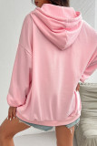 Pink Kangaroo Pockets Hoodie 