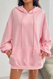 Pink Kangaroo Pockets Hoodie 