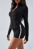 Black One Piece Yoga Set Sports Wear