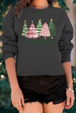 Christmas Tree Print Graphic Sweatshirt