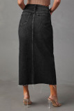 Split Tassel Denim Skirt Dress