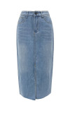 Split Tassel Denim Skirt Dress