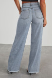 Tassel Wide Leg Denim Jeans 