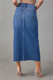 Split Tassel Denim Skirt Dress