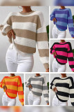 Colorblock Stripes Knitting Sweater