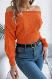Off Shoulder Knitting Sweater 