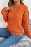 Eyelet Knitting Sweater 