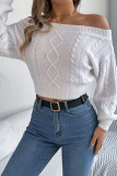 Off Shoulder Knitting Sweater 