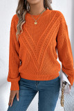 Eyelet Knitting Sweater 
