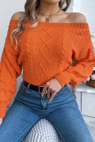 Off Shoulder Knitting Sweater 
