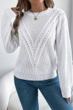 Eyelet Knitting Sweater 