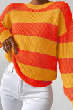 Colorblock Stripes Knitting Sweater