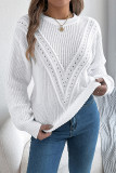 Eyelet Knitting Sweater 