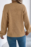 Eyelet Knitting Sweater 