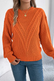 Eyelet Knitting Sweater 