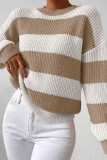 Colorblock Stripes Knitting Sweater