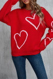 Heart Pattern Knitting Sweater 