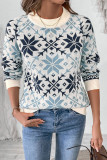 Jacquard Pullover Knitting Sweater 