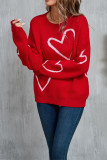 Heart Pattern Knitting Sweater 