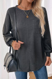 Dark Grey Sweatshirt with Pocket 