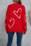 Heart Pattern Knitting Sweater 