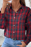 Red Plaid Button Up Shirt 