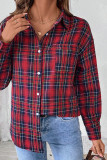 Red Plaid Button Up Shirt 