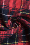 Red Plaid Button Up Shirt 