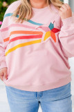 Pentagram Patchwork Pullover Sweatshirt