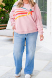 Pentagram Patchwork Pullover Sweatshirt