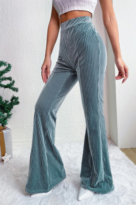 High Waist Corduroy Wide Leg Flare Pants 